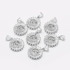 Long-Lasting Plated & Rack Plating Brass Micro Pave Cubic Zirconia Letter Pendants ZIRC-A007-03G-P-1
