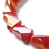 Glass Twist Rectangle Beaded Stretch Bracelet BJEW-JB09552-4