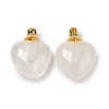 Natural Quartz Crystal Perfume Bottle Pendants G-Z039-03G-01-1