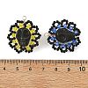 Halloween Gothic Glass Seed Beaded & Synthetic Turquoise Pendants PALLOY-MZ01428-3