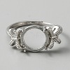 Adjustable Brass Solitaire Ring Settings FIND-WH0120-63A-2