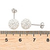 Gifts for Her Valentines Day 925 Sterling Silver Austrian Crystal Rhinestone Ball Stud Earrings for Girl Q286H011-3