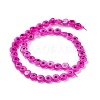 Handmade Evil Eye Lampwork Flat Round Bead Strands LAMP-L058-8mm-16-2