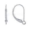 925 Sterling Silver Leverback Hoop Earrings STER-L054-52S-2