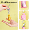 WADORN 10Pcs 10 Colors PU Imitation Leather Tassel Keychains KEYC-WR0001-19-3