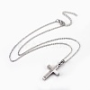 304 Stainless Steel Pendant Necklaces NJEW-O112-03-2