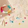 80Pcs 8 Styles Freshwater Shell Dyed Teardrop Charms FIND-PH0018-28-5