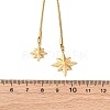 304 Stainless Steel Star Lariat Slider Necklaces NJEW-R026-14G-5