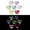 Luminous UV Plating Rainbow Iridescent Acrylic Beads OACR-O008-09-1