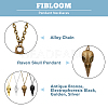4Pcs 4 Colors Alloy Pendant Necklaces Set NJEW-FI0001-53-3