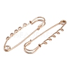 Ion Plating(IP) 304 Stainless Steel Safety Pins Brooch Findings STAS-K252-05C-RG-2
