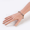 Natural Rutilated Quartz Stretch Bracelets X-BJEW-JB03681-05-3