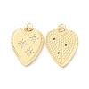 Rack Plating Brass Micro Pave Cubic Zirconia Pendants X-KK-F852-06G-1