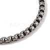 304 Stainless Steel Box Chain Viking Mjolnir Thor Hammer Pendant Necklaces for Men NJEW-K278-11AS-3