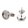 Non-Tarnish 304 Stainless Steel Stud Earring Settings STAS-K202-05A-P-1