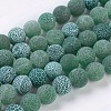 Natural Crackle Agate Beads Strands G-G055-10mm-4-1