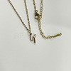 304 Stainless Steel Letter Pendant Necklaces NJEW-WH0027-04G-G-NR-1