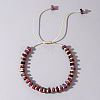 Adjustable Retro Boho Vintage Square Dyed Natural Imperial Jasper Braided Bead Bracelets for Women Men RP7679-12-1