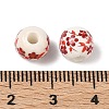 Floral Printed Porcelain Beads PORC-M531-2-4
