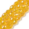 Transparent Electroplate Glass Beads Strands LS-EGLA-N013-T4mm-B04-1