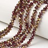 Electroplate Transparent Glass Beads Strands EGLA-A034-T6mm-O07-1