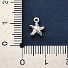 925 Sterling Silver Starfish Charms STER-U009-09S-02-4