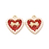 Alloy Rhinestone Pendants X-ALRI-E006-02LG-3