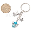 8Pcs Glass & Alloy Keychain KEYC-JKC01050-4