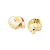 Christmas Brass Enamel Beads KK-I474-G05-2