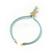 Half Finished Twisted Milan Rope Slider Bracelets FIND-G032-01G-04-2
