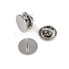 304 Stainless Steel Butterfly Clutches Pin Backs STAS-P262-03P-05-2