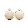 Ion Plating(IP) 304 Stainless Steel Pendant Cabochon Settings X-STAS-G127-13-10mm-G-2