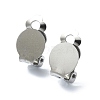 Tarnish Resistant 304 Stainless Steel Clip-on Earring Findings LS-STAS-Q318-05P-1