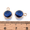 Golden Tone Brass Glass Charms X-GLAA-ZX008-24C-G-3