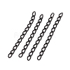 Ion Plating(IP) 304 Stainless Steel Curb Chains Extender STAS-WH0032-02A-EB-1