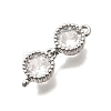 Brass Pave Cubic Zirconia Connector Charms KK-N289-26P-05-2