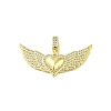 Brass Micro Pave Cubic Zirconia Pendants KK-E111-17G-1