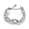 304 Stainless Steel Link Chain Bracelets for Women Men BJEW-Q343-14P-1