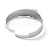 Non-Tarnish Adjustable 304 Stainless Steel Finger Rings Components STAS-F149-21P-C-4