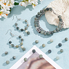 Olycraft 2 Strands Frosted Round Natural Green Rutilated Quartz Beads Strands G-OC0004-61A-5