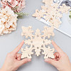 Natural Solid Wood Carved Onlay Applique Craft WOOD-WH0101-61-3