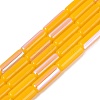 Electroplate Imitation Jade Glass Beads Strands EGLA-Q132-02A-D02-1
