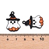 Halloween Theme Spray Painted Alloy Enamel Pendants ENAM-T020-09F-3