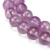 Frosted Transparent Glass Bead Strands GLAA-P065-10mm-07-4
