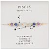 Natural stone constellation bracelet with 12 zodiac signs NR2952-8-1