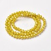 Electroplate Opaque Glass Beads Strands EGLA-A034-P4mm-T09-2