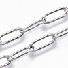 Non-Tarnish 304 Stainless Steel Paperclip Chains X-CHS-S006-JN957-1-A-1