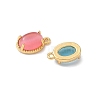 Oval Brass Charms KK-D024-27G-2