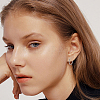 8Pcs 4 Styles Hypoallergenic F136 Implant Grade Pure Titanium Hoop Earrings EJEW-BBC0001-86-5