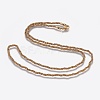 304 Stainless Steel Singapore Chain Necklaces NJEW-L167-12-G-2